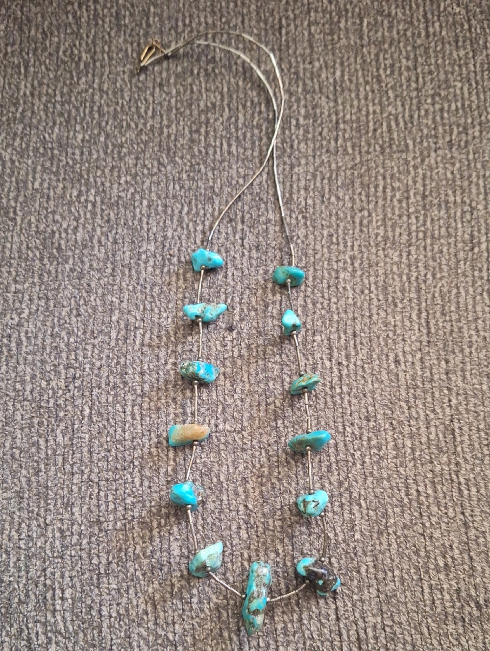 Genuine Turquoise Chunk Necklace